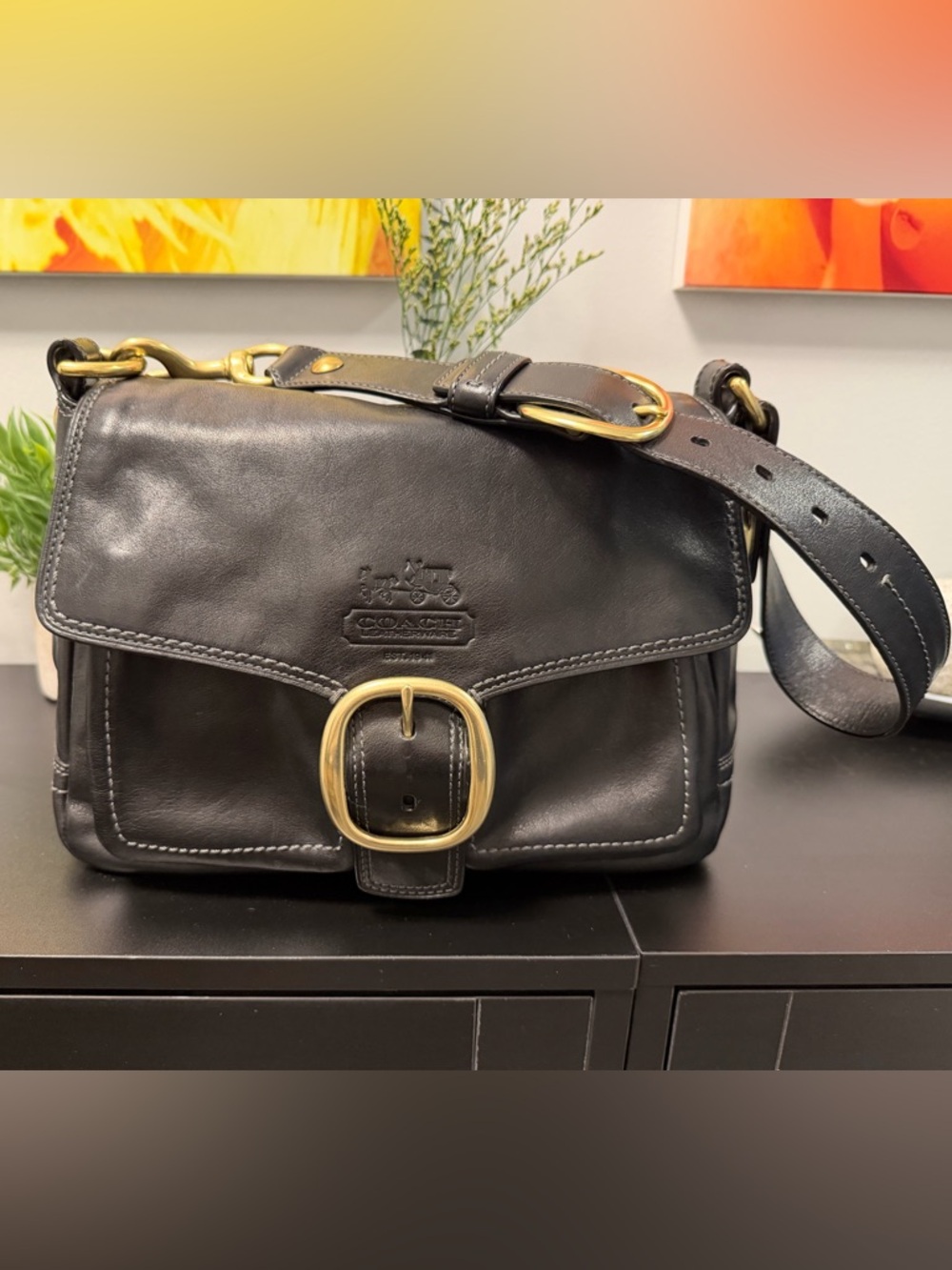 RARE Vintage Coach Bleecker Flap Bag 12405